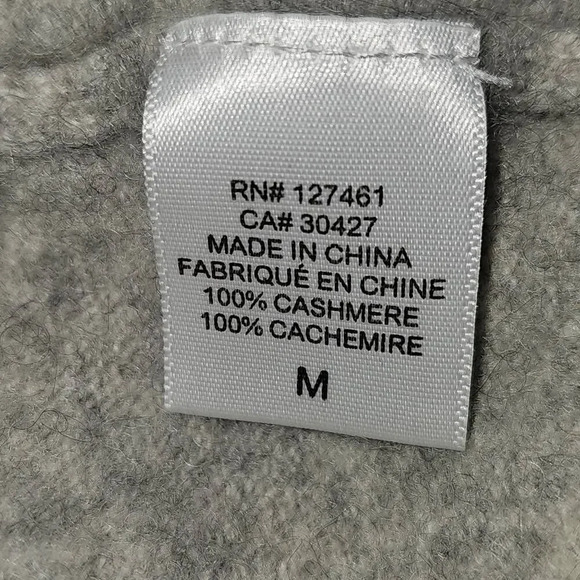 Wildfox Womens Gray Rose Cashmere V Neck Sweater Medium - Picture 5 of 5